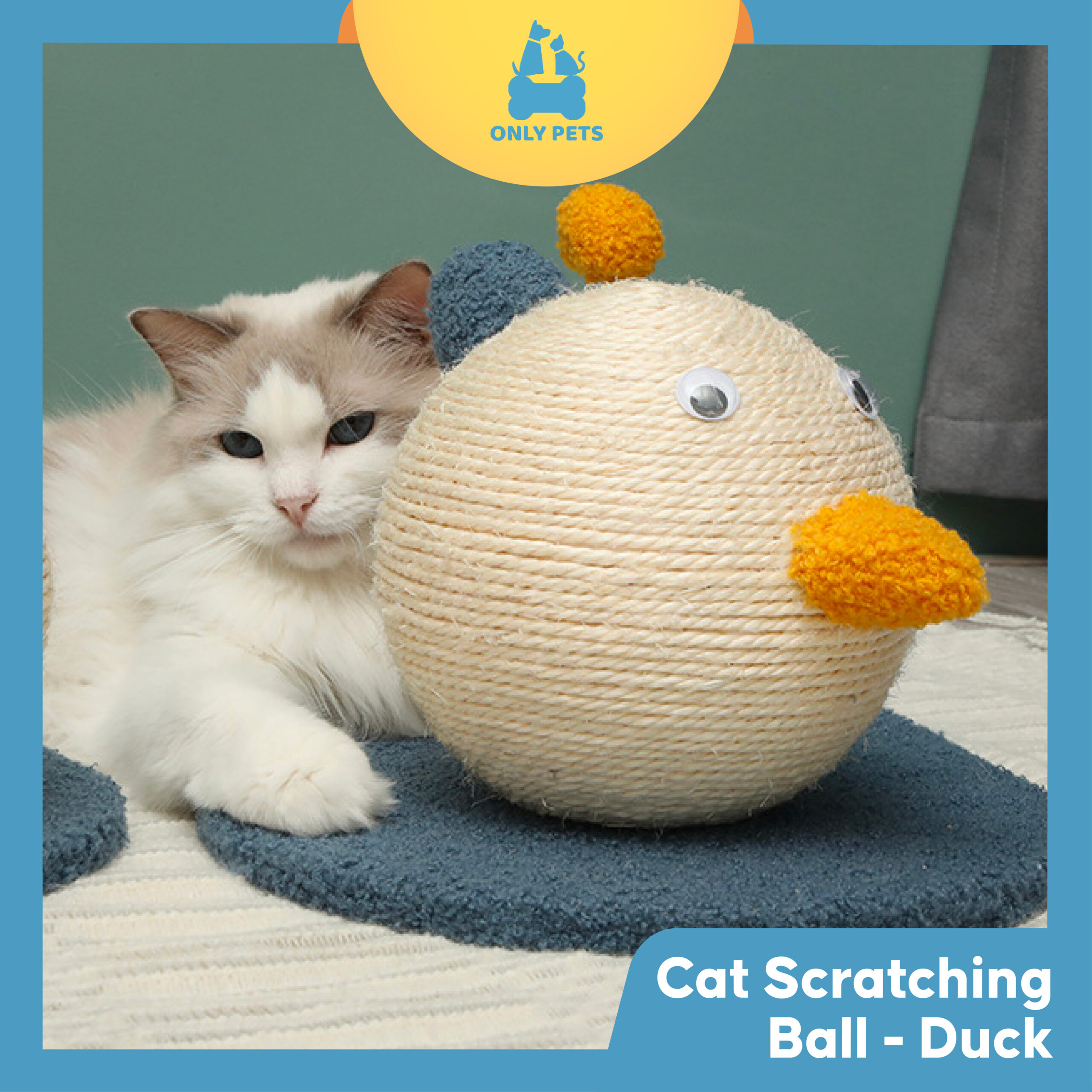 ONLY PETS Scratching Cat Toy 2in1 Mainan Garukan Kucing Bentuk Bebek