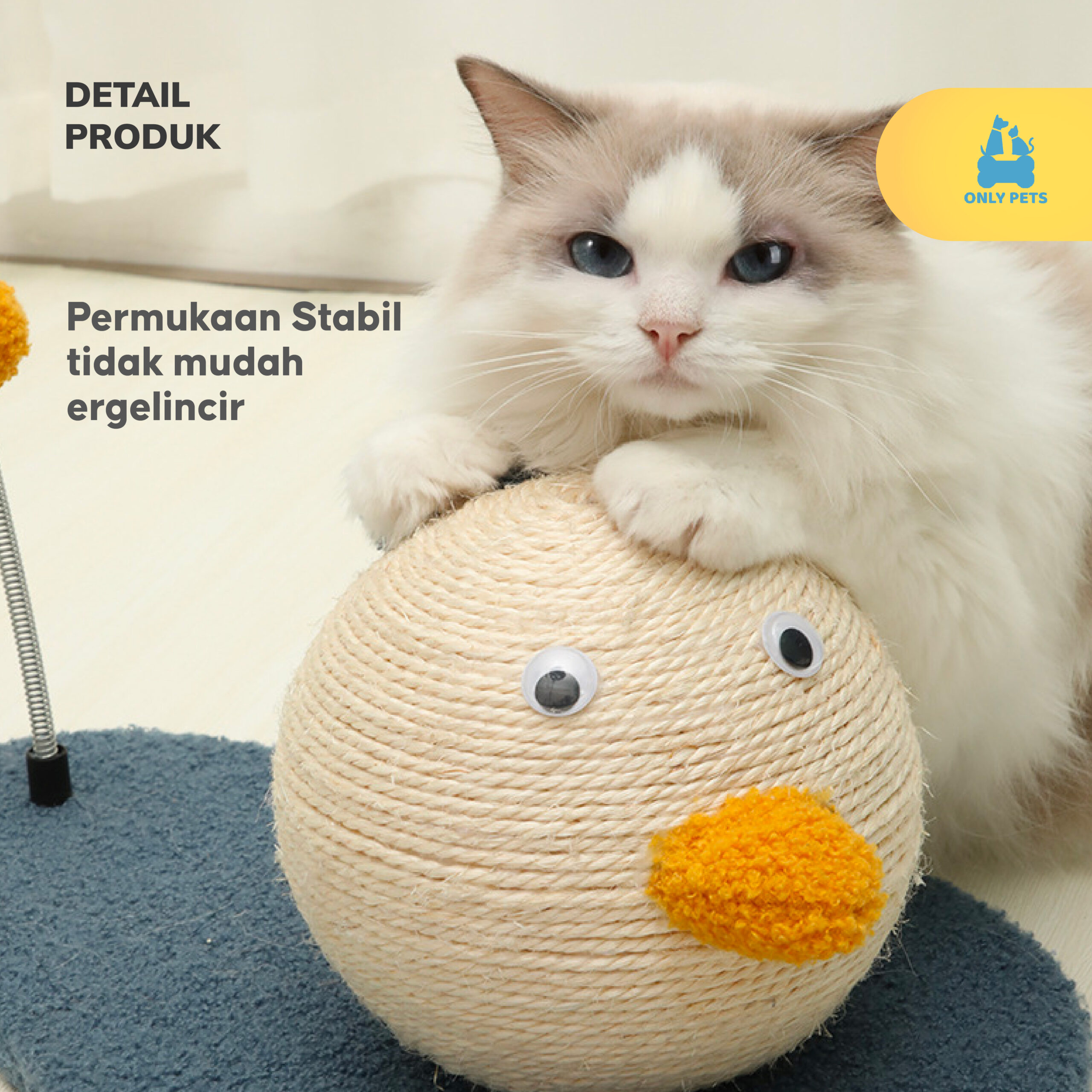 ONLY PETS Scratching Cat Toy 2in1 Mainan Garukan Kucing Bentuk Bebek