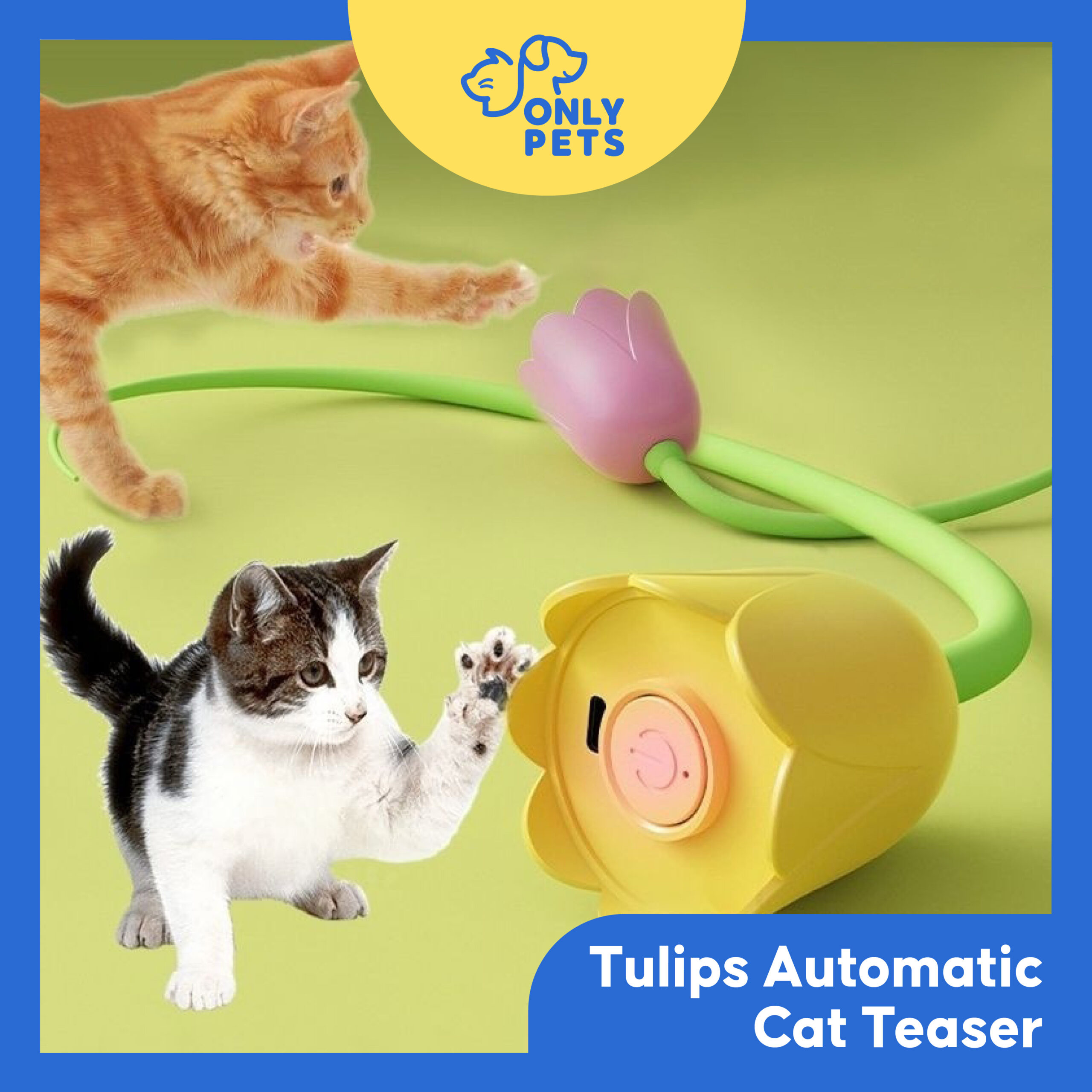 ONLY PETS Mainan Kucing Tulip Otomatis Tulips Automatic Cat Teaser
